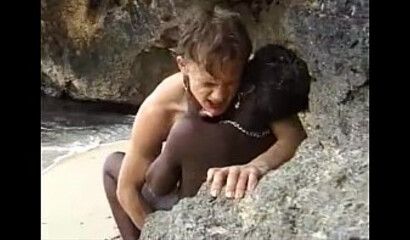 Butt bonking black beach bitch