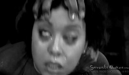 Taken to the Dungeon: Ebony Girl Used Like Meat on a Fuckboard