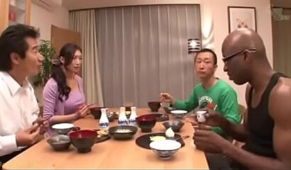 Japanese MILF finding out what’s like to double blacked