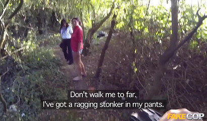 Cop Fucks Two Sexy Black Moms in the Bushes